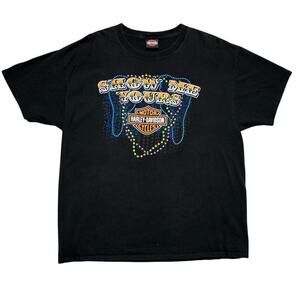 Vintage Harley-Davidson Mardi Gras “Show Me Yours” Graphic T-Shirt – Size XL